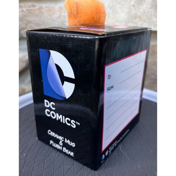 DC Comics Cuddle Cups 4" Ceramic Mug with Superman's Face & Plush Bear - Picture 4 of 8